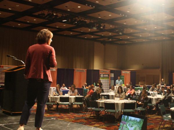 Jen speaking at the Indiana Wellness Summit